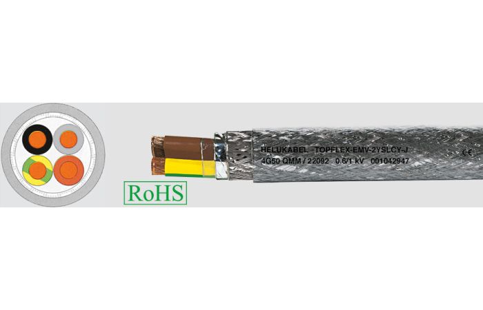 Kabel falownikowy TOPFLEX-EMV-2YSLCY-J 4x1,5 0,6/1kV BĘBEN | 22084 Helukabel