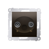 Gniazdo antenowe R-TV końcowe separowane (moduł) tłum.1dB, brąz mat DAK.01/46 Simon 54 | DAK.01/46 Kontakt Simon