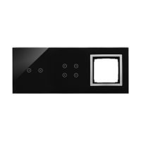 Panel dotykowy S54, 3 moduły, 2 pola dotyk. poziom+4 pola dotyk.+1 otwór na osprzęt, księżycowa lawa | DSTR3240/74 Kontakt Simon