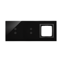 Panel dotykowy S54, 3 moduły, 2 pola dotyk.pion+2 pola dotyk.pion+1 otwór na osprzęt, zastygła lawa | DSTR3330/73 Kontakt Simon