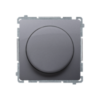 Ściemniacz naciskowo-obrotowy jednobiegunowy do LED ściemnialnych 230V (moduł), stal inox | BMS9L.01/21 Kontakt Simon