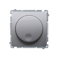 Ściemniacz naciskowo-obrotowy (moduł), 20–500 W, 230V, stal inox BMS9T.01/21 Simon Basic | BMS9T.01/21 Kontakt Simon