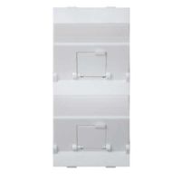 Płytka CIMA, 2x RJ z osłonami, skośna, do adapterów MD, czysta biel Simon Connect | S80B/9 Kontakt Simon