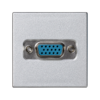 Płytka K45 złącza VGA (D-Sub 15) 45x45mm + wkład, zaciski śrubowe, aluminium, K100B/8, Simon Connect | K100B/8 Kontakt Simon