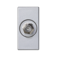 Płytka K45/2 gnizado SAT (F) żeńskie 22,5x45mm + wkład, aluminium, K102C/8, Simon Connect | K102C/8 Kontakt Simon