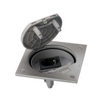 Wkład z pokrywą, z gniazdem Schuko, IP66, stal nierdzewna KSE1/23/72 Simon Connect | KSE1/23/72 Kontakt Simon