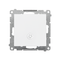 Przycisk „dzwonek” z podświetleniem LED (moduł) 10 AX, 250 V~, szybkozłącza, Biały mat Simon 55 | TD1L.01/111 Kontakt Simon