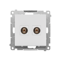 Gniazdo głośnikowe pojedyncze (moduł). Przekrój przewod dla wyjścia do 6 mm2 Jasnoszary mat Simon 55 | TGL.01/114 Kontakt Simon