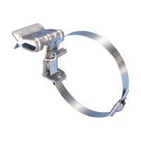 Zacisk nabijany z nierdzewną opaską, S301, 3-8mm półka belki, opaska S302, 4H24CTBRS1 | 170280 Erico