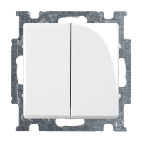 Wyłącznik z klawiszem podwójny schodowy, n/t biały alpejski 2006/6/6 UC-94-507, Basic55 | 2CKA001012A2144 ABB