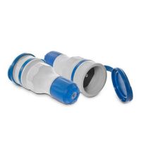 Gniazdo pojedyncze 2p+Z, EXTREM z klapką, hermetyczne, IP 54 rozbieralne, szaro-niebieskie GN-54 | W-97979 Plastrol