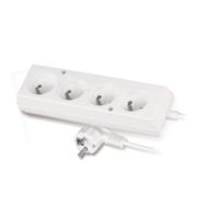 Przedłużacz z czterokrotnym gniazdem , 4x2p+Z, 10A 5m, bialy PS-470/5,0 | T-10569 Plastrol