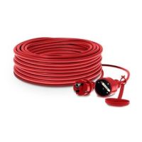 Przedłużacz jednogniazdowy warszatatowy PROFESSIONAL SCHUKO IP44 16A H05RR-F 3X2,5, 10m, czerwony | W-98643 Plastrol
