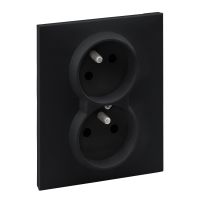 Gniazdo 2P+Z (czeskie) z przesłoną 16 A 250 V zaciski automatyczne (monoblok), czarny, Suno | 721482 Legrand