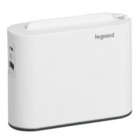 Rozgałęźnik 2X2P, USB A+C biały/grafitowy | 049401 Legrand