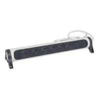 Przedłużacz 6X2P+Z 1,5m z ochr., biało-czarny | 049419 Legrand