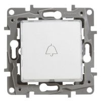 Przycisk przełączny no/nc podświetlany z uchwytem etykiety - biały/krem Niloe/Niloe Selection | 664515 Legrand