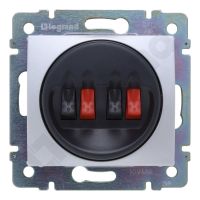 Gniazdo głośnikowe podwójne, aluminium, Valena | 770124 Legrand