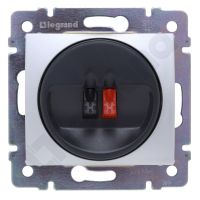 Gniazdo głośnikowe pojedyncze, aluminium, Valena | 770223 Legrand
