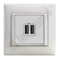Ładowarka smartfon 2xUSB 1500mA, biała, Valena | 770470 Legrand