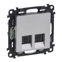 Gniazdo 2xRJ 11, aluminium, Valena Life | 753339 Legrand