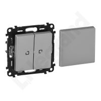 Łącznik wielofunkcyjny podświetlany, aluminium 10 AX, 250 V, Valena Life | 752322 Legrand