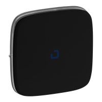 Klawisz do łącznika jednobiegunowego podświetlanego, czarny, Valena Allure | 755088 Legrand