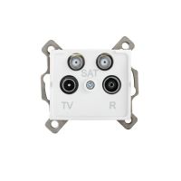 Gniazdo TV-2xSAT końcowe02-1590-002, białe, Logi | 25105 Kanlux