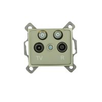 Gniazdo TV-2xSAT końcowe01-1590-050, szare, Domo | 25045 Kanlux