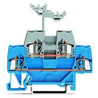 Złączka 2-piętrowa przelotowa/przelotowa, niebieski/szary | 280-523 Wago