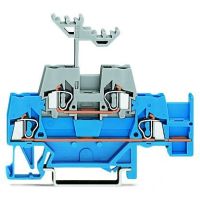 Złączka 2-piętrowa przelotowa/przelotowa, niebieski/szary | 280-524 Wago