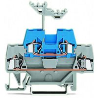 Złączka 2-piętrowa przelotowa/przelotowa, szary/niebieski | 280-533 Wago
