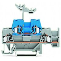 Złączka 2-piętrowa przelotowa/przelotowa, szary/niebieski | 280-534 Wago