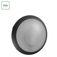 Plafon z czujnikiem ruchu NYMPHEA OMNI BLACK E27 230V IP65 IK08 FI300X90mm czarny okrągły | SLIP031054 Wojnarowscy