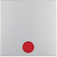 Klawisz z 5 dołączonymi soczewkami do łącznika 1-klawiszowego, alu mat, lakierowany, B.Kwadrat/B.7 | 16211404 Hager