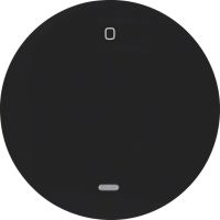 Klawisz z przezroczystą soczewką i nadrukiem "0" czarny, połysk, R.1/R.3 | 16242045 Hager