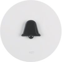 Klawisz z soczewką i wypukłym symbolem "dzwonek" biały, połysk, R.1/R.3 | 16512089 Hager