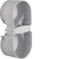 Puszkat podwójna p/t z zaciskiem przewodu, szary, Integro Flow | 9191501 Hager