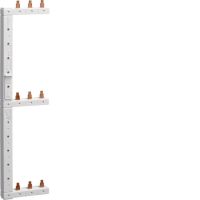 Szyna grzebieniowa kołkowa pionowa 3P 16mm2 do 3-rzędowa lewa 125mm | KCL368L Hager