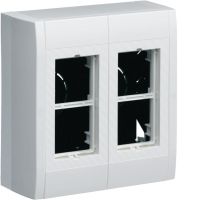 Puszka instalacyjna n/t pusta 4xgn (2x2) 45x45mm, biały Tehalit.LPT | LPT04H Hager