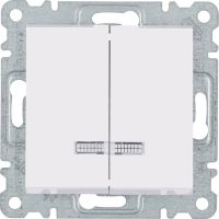 Łącznik kontrolny seryjny/świecznikowy, biały, Lumina | WL0240 Hager