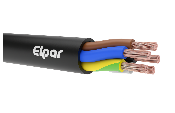 Przewód warsztatowy H05RR-F (OW) 5x6,0 żo 300/500V KRĄŻEK | 5901854403380 Elpar