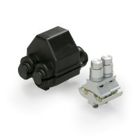 Zacisk dwustronnie przebijający izolację SLW25.22 z pokrywą izolacyjną SP16 ze śrubami z łbem zrywa | SLW25.22 Ensto