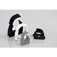 Uchwyt zamykany bezhalogenowy UZHF 22 (PP) biały (50szt) | 03.204 Elektroplast Stróża