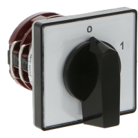 Łącznik krzywkowy 4G10-92-U, 10A, bez obudowy, pokrętło czarne 4-biegunowy (0-1) | 63-840396-011 Apator