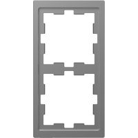 Ramka Merten D-Life 2-krotna, stal nierdzewna | MTN4020-6536 Schneider Electric
