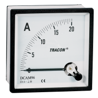 Amperomierz analogowy bezpośredni na prąd staly 72×72mm, 20A DC | DCAM72-20 Tracon