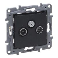 Gniazdo TV-RD-SAT przelotowe 14 DB antracyt, Niloe Selection | 762264 Legrand