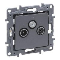 Gniazdo TV-RD-SAT zakończeniowe 10 DB stal, Niloe Selection | 762365 Legrand