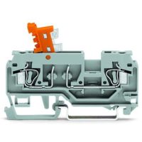 Złączka 2-przewodowa rozłączalno-pomiarowa z uchylnym łącznikiem nożowym, szara | 280-870 Wago